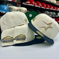 Image 1 of New Era 59Fifty Chrome Navy Gold