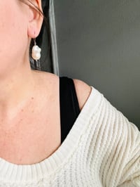 Image 4 of Large Baroque Pearl Earrings