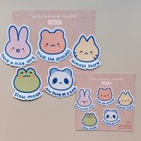 Image 2 of Animal Friends: Motivational Quote Stickers