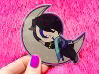 Image 4 of Sleepy Aphelios Glitter Charm and Stickers