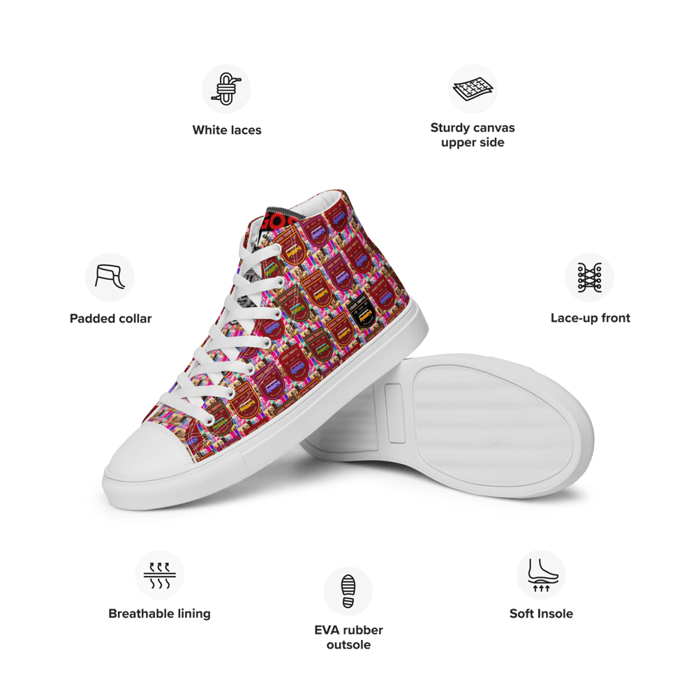 LASGIDI ELITE - WOMEN'S HIGH TOP CANVAS (RUBY MOSAIC)