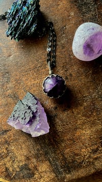 Image 2 of Amethyst galaxy sphere pendant 