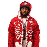 Image 2 of Faith & Loyalty “Eternal Conflict” Puffer Suit (Red)