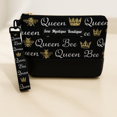 Image of  Wristlet Bag with Vinyl Bottom 