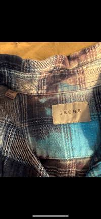 Image of Large Blue Half Reversed Flannel