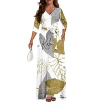 Image 1 of Women’s V Neck Maxi Dress White