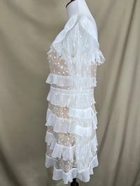 Image 3 of FOREVER 21 long sleeve tiered ruffle lace mini dress