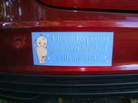 patience bumper sticker