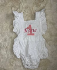 Embroided Frill Rompers