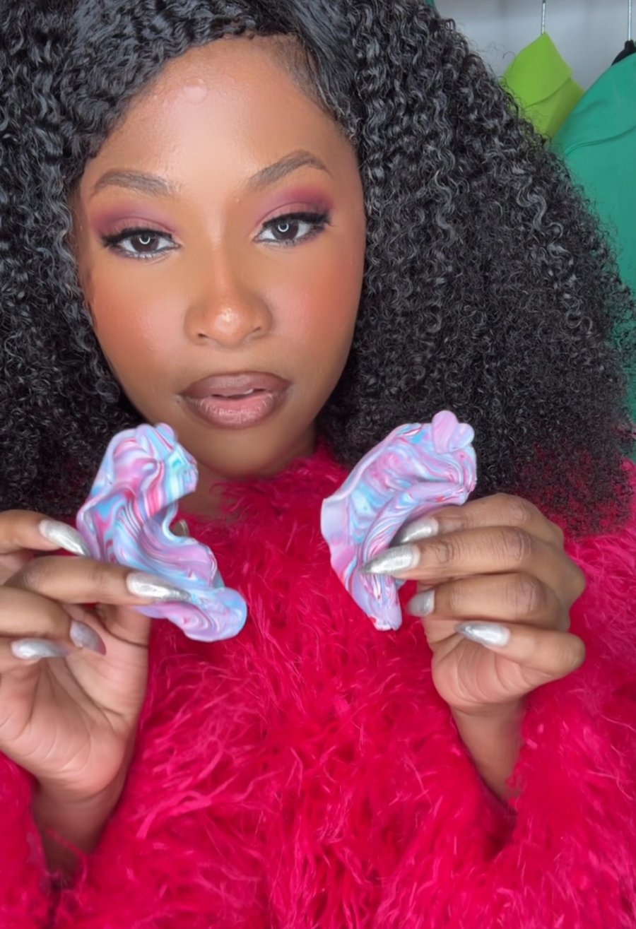 Image of Engulfed in agape (custom clay earrings) valentines edition 