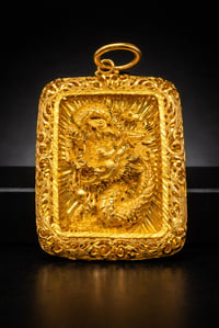 24k Dragon Pendant 