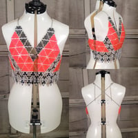 Image 4 of TRIAD top (Transparent light red and silver acrylic)