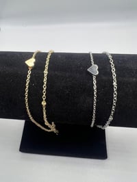 Heart double anklet