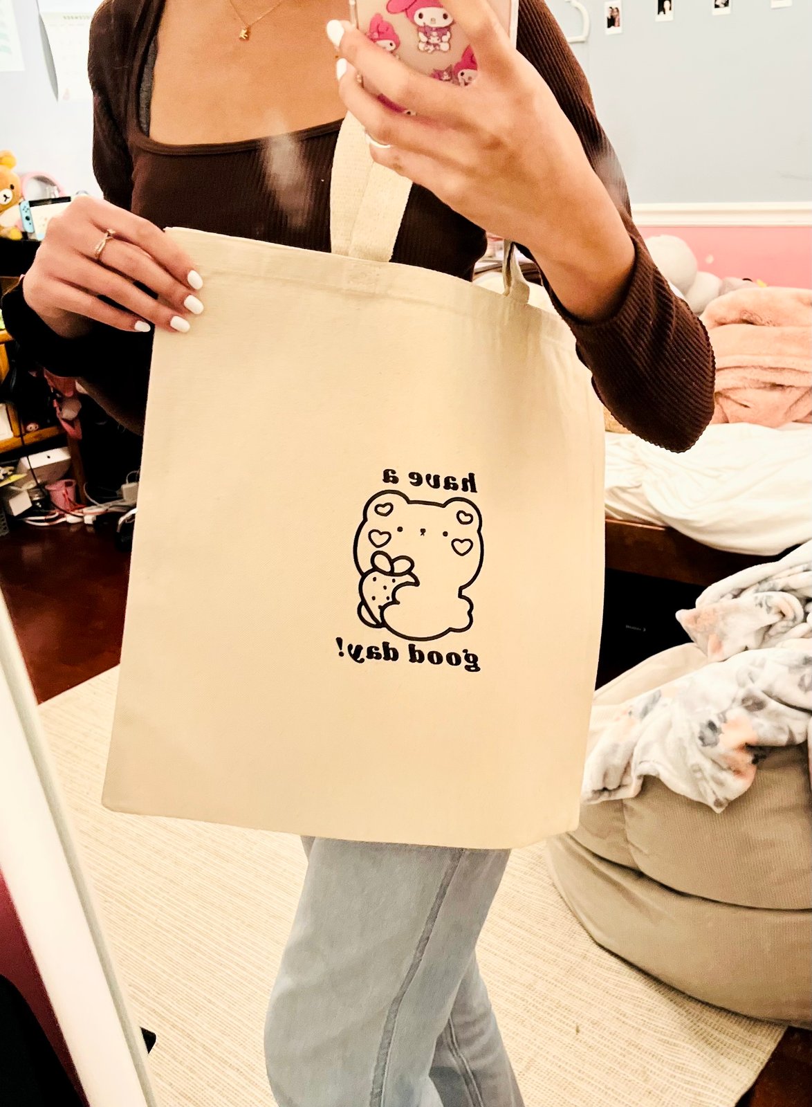 Have a good day tote bag sale