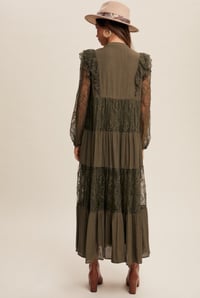 Image 2 of Tiered Lace Maxi Dress