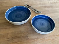 Image 1 of BLUE High sided Lunch and Dessert Plates