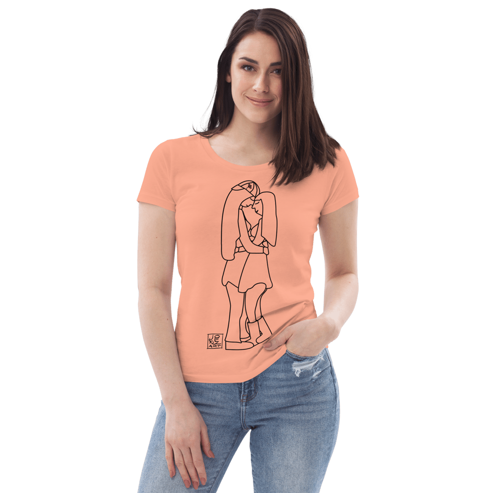 Image of Women's fitted eco tee Love Couple