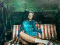 Image 2 of Painting / maleri / "Et øjeblik V" / 60x80 cm