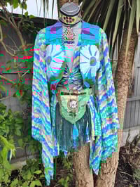 Image 3 of TULUM co ord set FRILL skirt - Green yellow