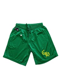 Image 1 of CHROME HEARTS MESH JERSEY SHORTS ‘GREEN’