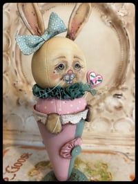 Image 2 of Beatrice the Bunny Rabbit folk Art creation 