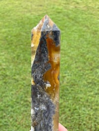 Image 20 of Yellow Fluorite And Moss Agate Obelisk #1169