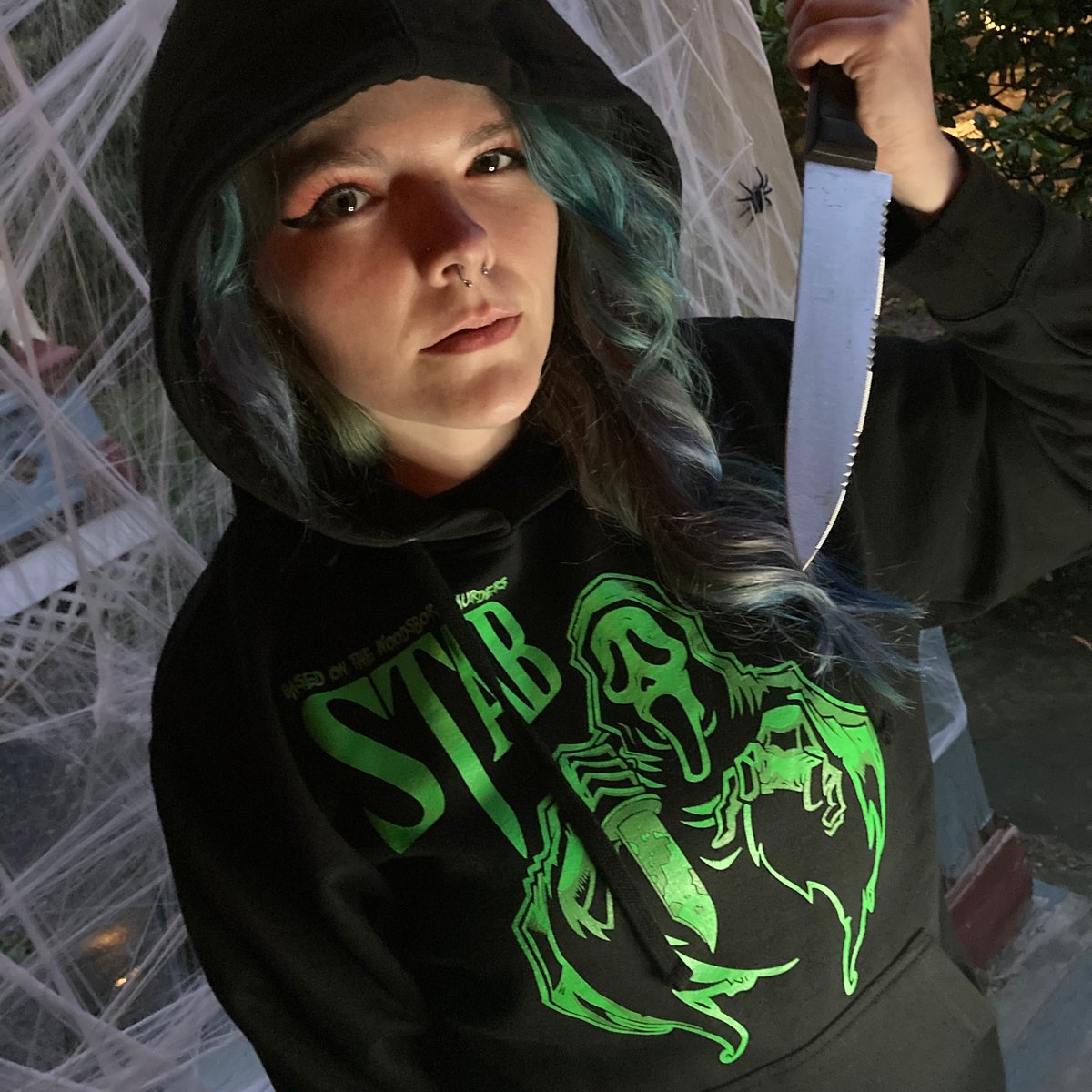 Unisex “Ghostface Stab” Black Hoodie