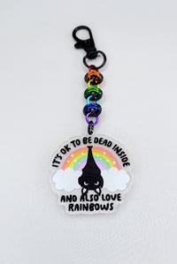 Image 3 of Rainbow Goth Purse Charm