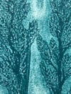 Grass Ghost Original Botanical Monoprint Blue A4