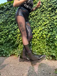 Image 2 of Iridesdent/Mesh Panel Leggings
