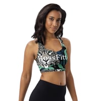 Image 3 of Green Leopard Print Sports Bra