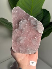 Image 20 of XL SELF STANDING COTTON CANDY APOPHYLITE CUT BASES -INDIA-