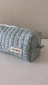 Image 4 of Green Floral Mist Hair Tools Pouch