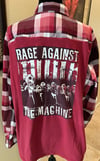 Vintage Wine/Red/White Cotton Shirt Rage Against The Machine