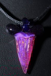 Image 1 of Fully crushed opal glass shark tooth pendant....