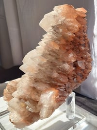 Image 3 of 4.2lb Mangano Pagoda Calcite with Hematite Crystal Specimen 