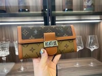 2 tone button wallet