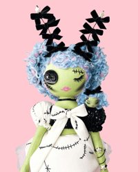 Image 1 of RESERVED FOR EMILY MEDIUM ART DOLL SPOOKY BOWTASTIC 