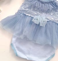 Image 2 of Newborn girls body-dress Raya | blue