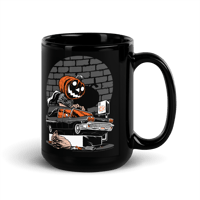 Image 2 of Halloween Hearse Ride Black Glossy Mug