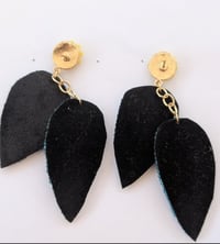 Image 2 of boucles d'oreilles feuilles coquliwoo