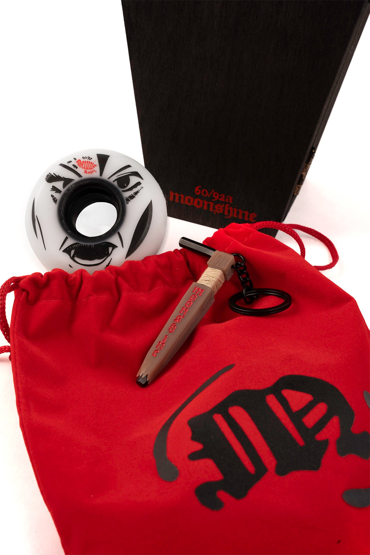 Image of Dennis Lopez 60/92 Round Profile Wheels / Coffin / Stake Allen Wrench Keychain
