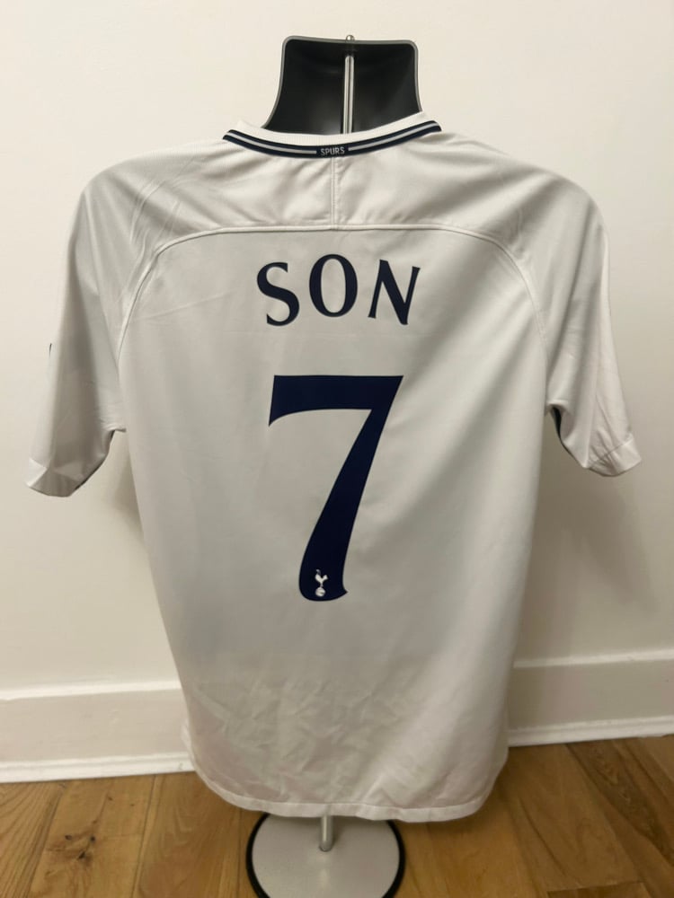 Image of Tottenham Hotspur “SON 7” 2017/18 Home Shirt + UCL patches (L)