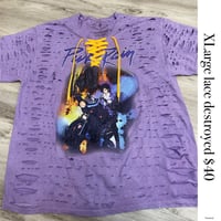Xlarge Purple rain top lace destroyed