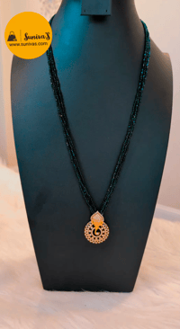 Image 3 of Long American Diamond Hydrocrystal (Ganesh Temple) Mala Only