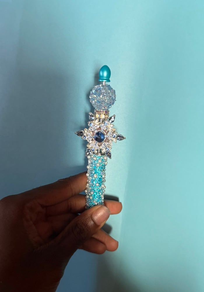 Image of Fancy Snowflake Spinner Rhinestone Pen