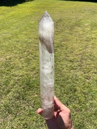 Image 1 of Large Smoky Quartz Generator With Rainbow #1362