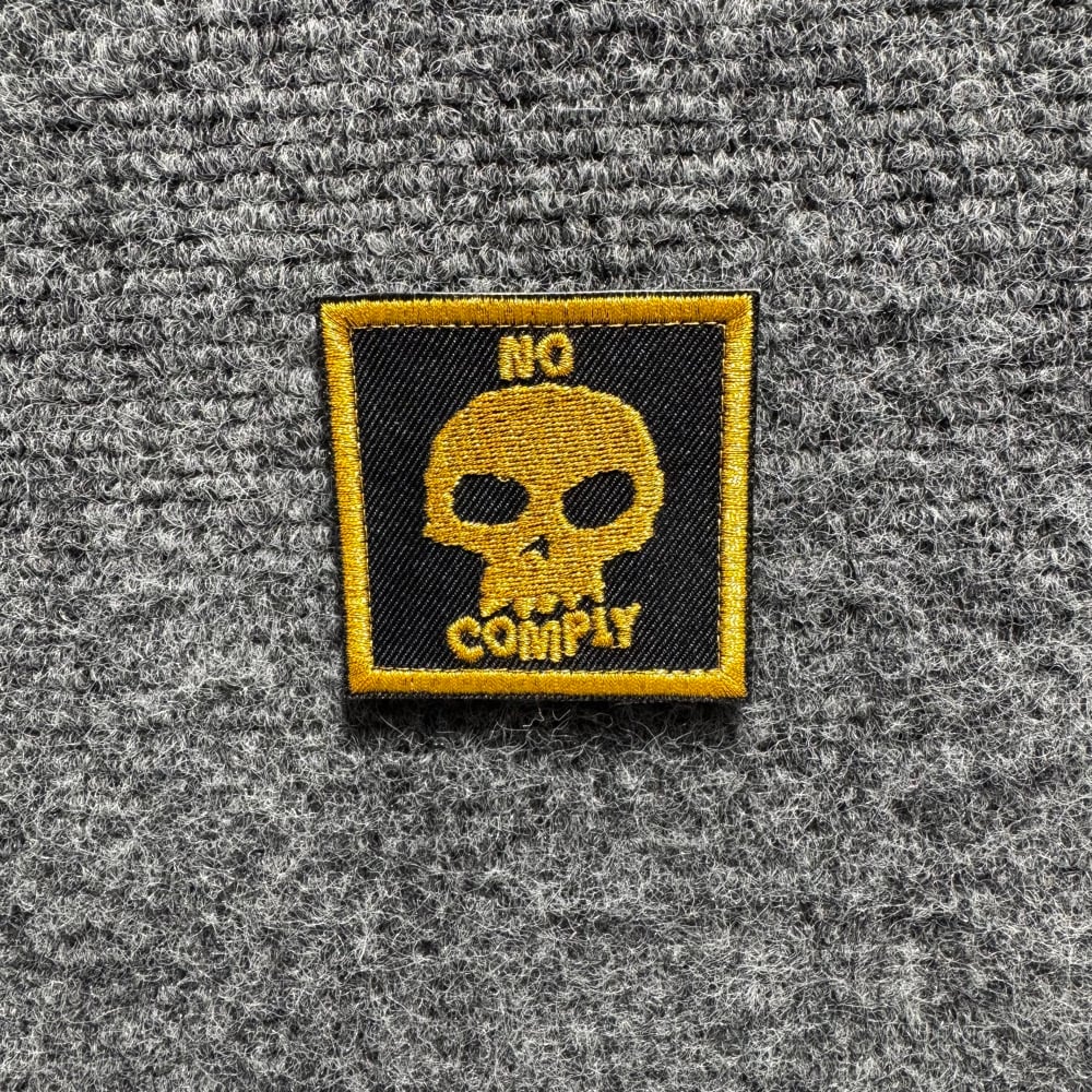 Black & Gold No Comply Patch