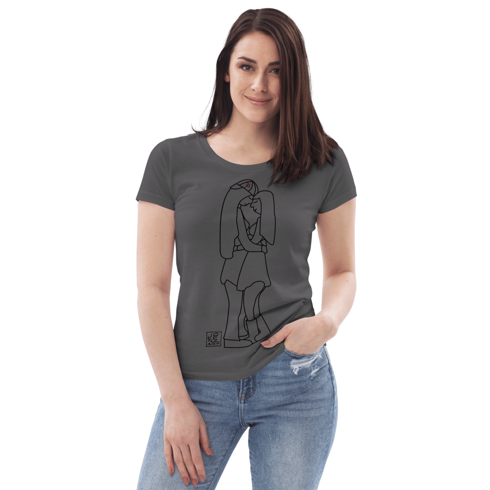 Image of Women's fitted eco tee Love Couple