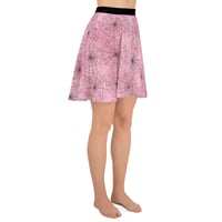 Image 2 of Pink/Black All Over Spiderwebs Goth/Punk/Pastel/Kawaii Skater Skirt